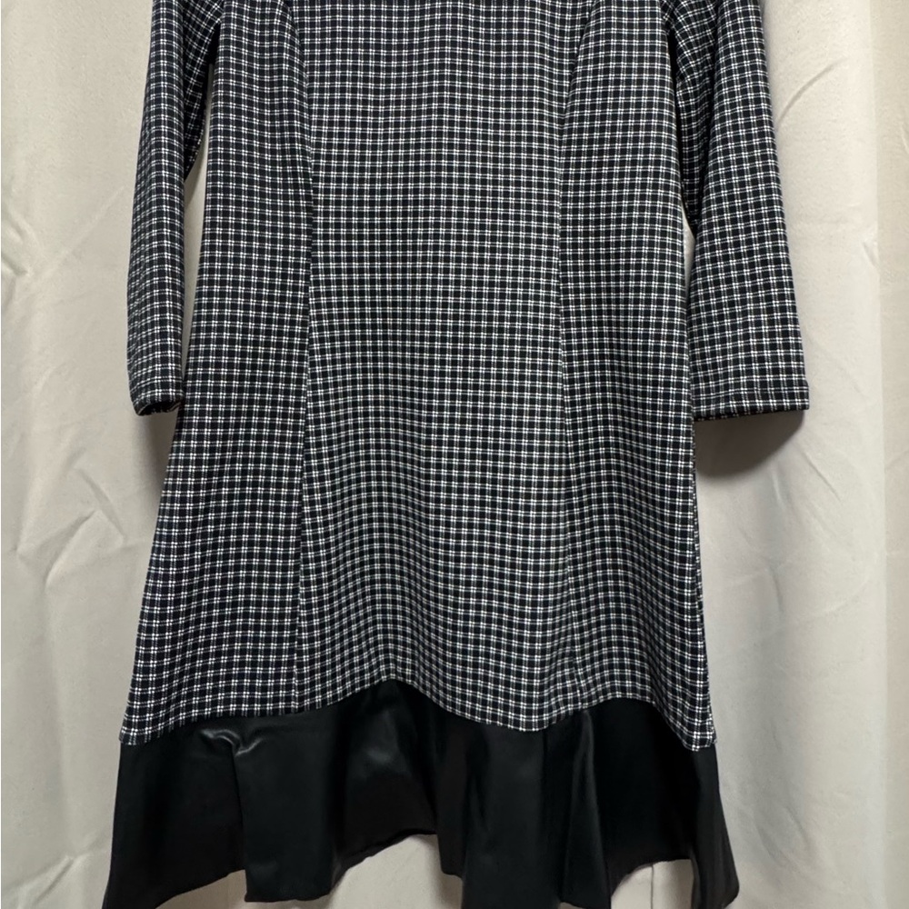 MICHAEL Michael Kors Black and White Ruffled A-Line Dress